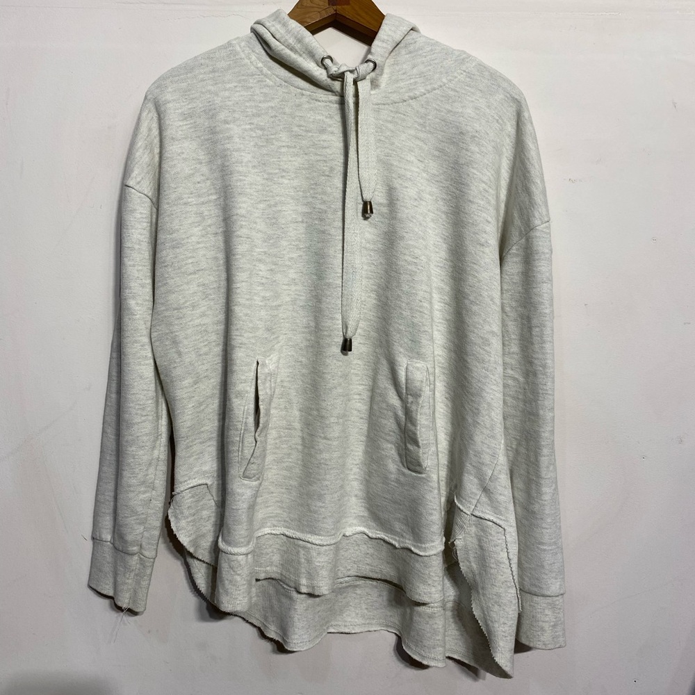 Ocean Drive Oversized Hooded Sweatshirt Gray Small